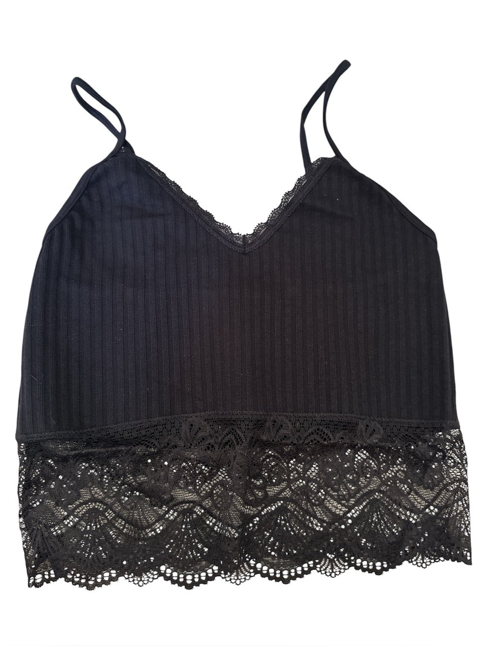 Carly Jean Los Angeles Black Unlined Lace Bralette One Size Adjustable Straps